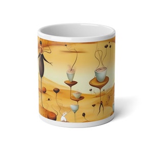Surreal Coffee Jumbo Mug Surreal-Art Surreal-Art-Inspired Non-Traditional-Art Ceramics TeaMug Salvador Dali Inspired