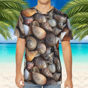 Seashell Men&#39;s Polyester Tee (AOP)
