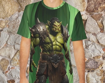 Orc in cave Men's Polyester Tee (AOP)