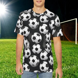 Soccer ball patterned shirt Men&#39;s Polyester Tee (AOP)