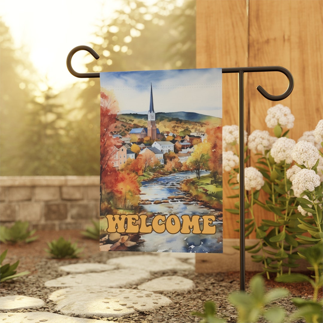Vermont Fall Harvest Garden Banner Pole Not Included Garden Etsy