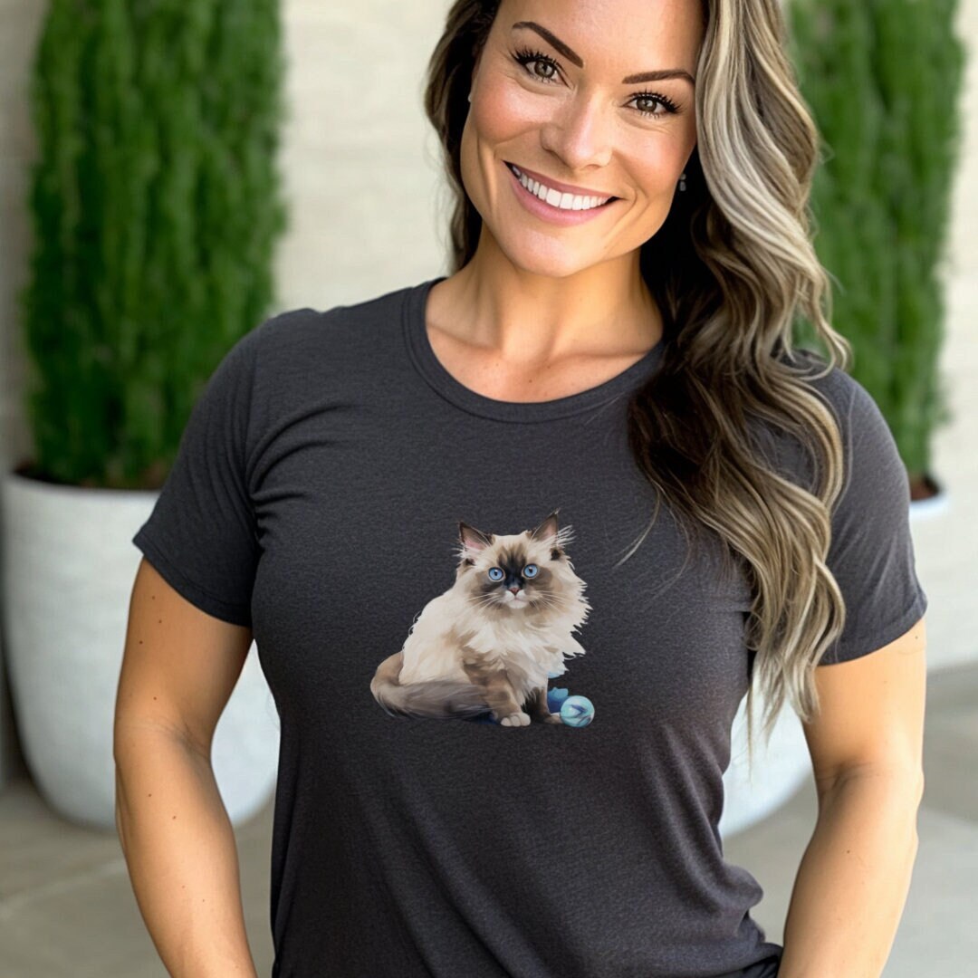 Ragdoll Cat Water Color Tee Ragdoll Cat Tshirt Ragdoll Cat Etsy