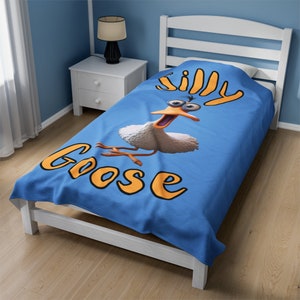 Silly Goose Velveteen Plush Blanket