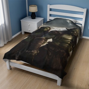 Orc&#39;s on a battlefield Velveteen Plush Blanket