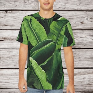 Banana Leaf pattern Men&#39;s Polyester Tee (AOP)