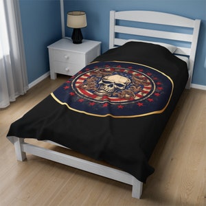 Skull Flag Velveteen Plush Blanket
