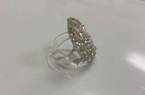 Swavorski Crystal and Clear Acrylic Ring - image 2