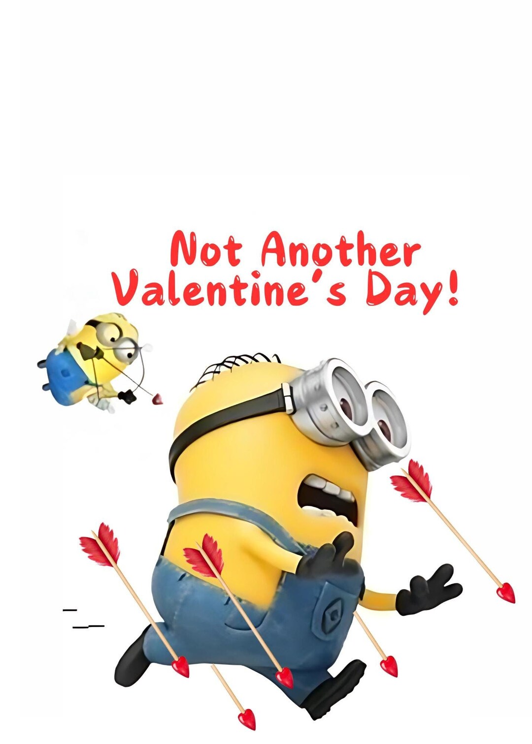 Funny Minion Valentine's Day Card – Minion Running From Cupid ...