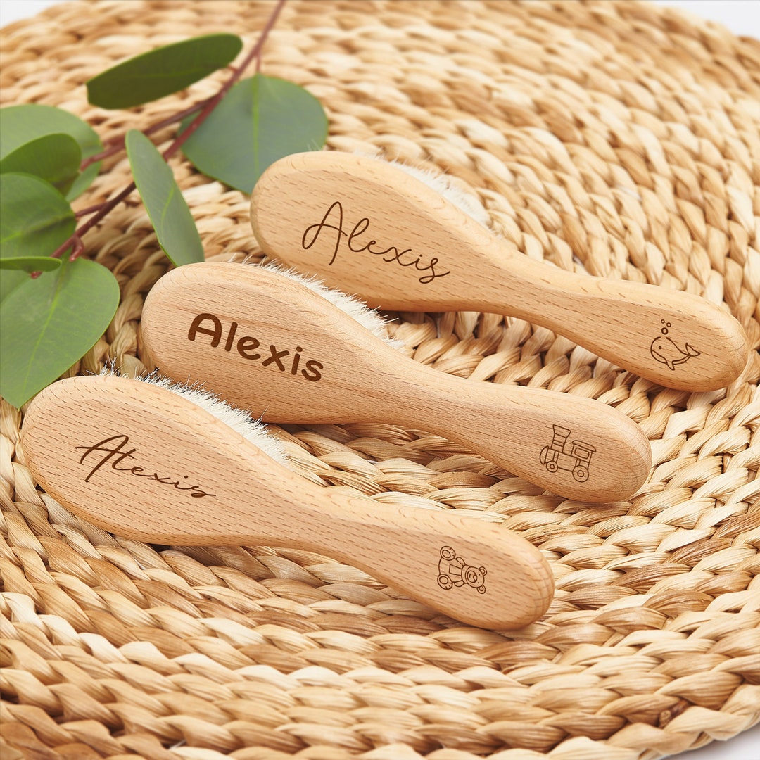 Personalized Baby Hair Brushengraved Name Baby Brushbaby Etsy UK