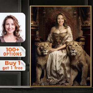 Custom Royal Portrait from Photo | Renaissance Portrait | Custom Men Women Portrait | Royal Portrait | Human Portrait | Historical Portrait