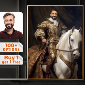 Custom Royal Portrait from Photo | Renaissance Portrait | Custom Men Women Portrait | Royal Portrait | Human Portrait | Historical Portrait