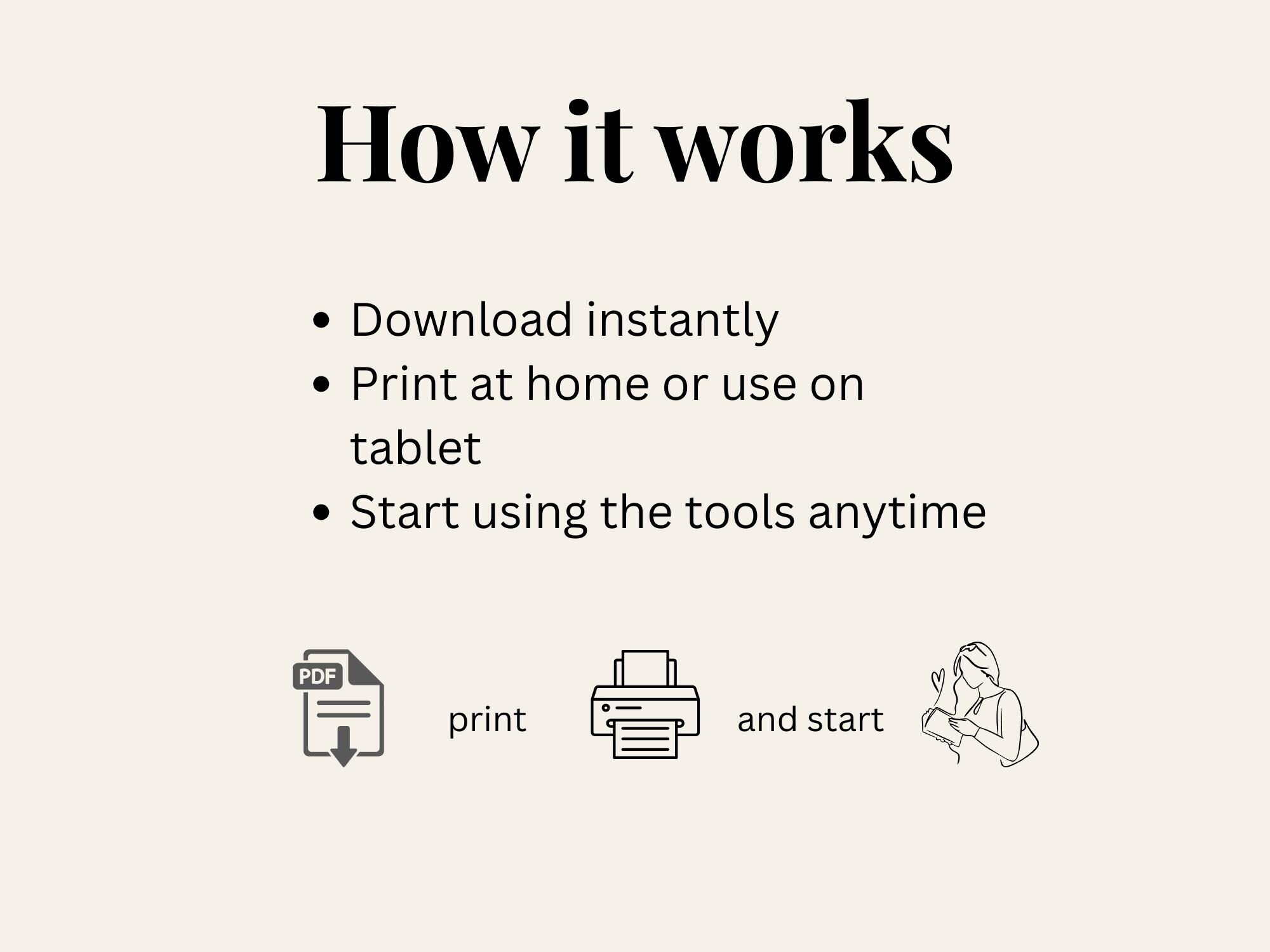 Anxiety Relief Toolkit Printable, Panic Attack Help Worksheet ...