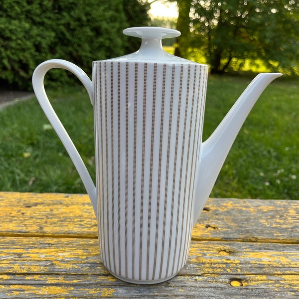 Arzberg Coffee Pot Teapot Shape Bavaria Germany MCM Style   Royal Larissa Vintage