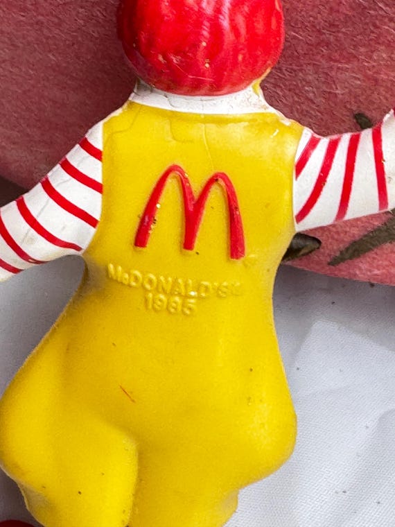 1985 Mcdonald's Ronald Mcdonald PVC Figure Collectible Canada
