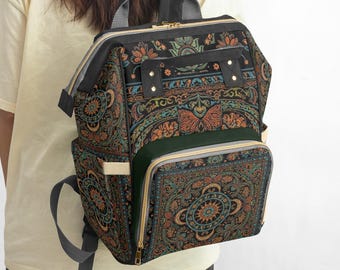 Dark academia Backpack: Lightweight Canvas Multiple Pockets Backpack tablet computer bag school book bag , Diaper bag