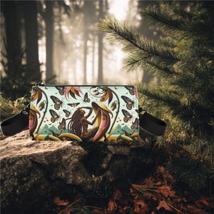 Riñonera unisex de piel sintética con cinturón, bolso bandolera, cartera, bolso de mano, diseño de bosque safari. Un bonito regalo.