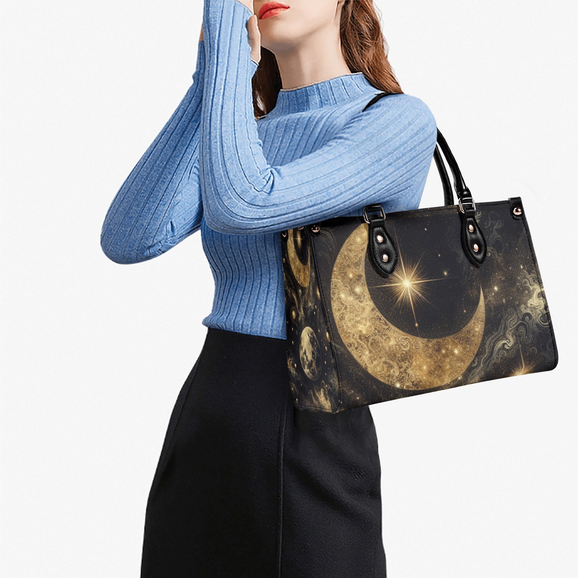 Discover Étoile Et Lune Motif Gothique Sac En Cuir