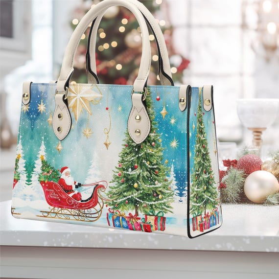 Buy Handbag Shoulder Bag Purse Tote Vegan Leather Christmas