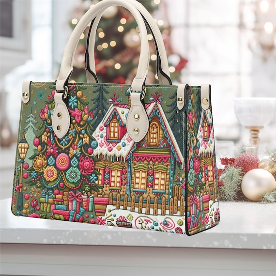 Christmas Cottage Core Farmhouse Whimsical Holiday Winter Handbag