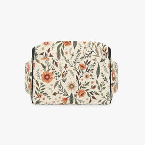 Floral cottage core Multi function Backpack tablet computer bag school book bag , Diaper bag image 12