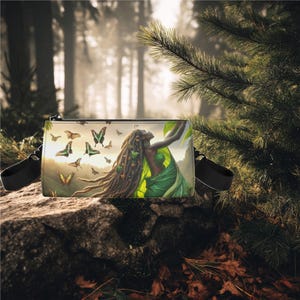 Riñonera unisex de piel sintética con cinturón, bolso bandolera, cartera, bolso de mano, diseño de bosque safari. Un bonito regalo.