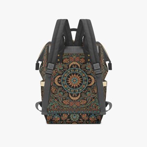 Zaino Dark Academia: Zaino leggero in tela con tasche multiple, borsa per tablet e computer, borsa per libri scolastici, borsa per pannolini immagine 8