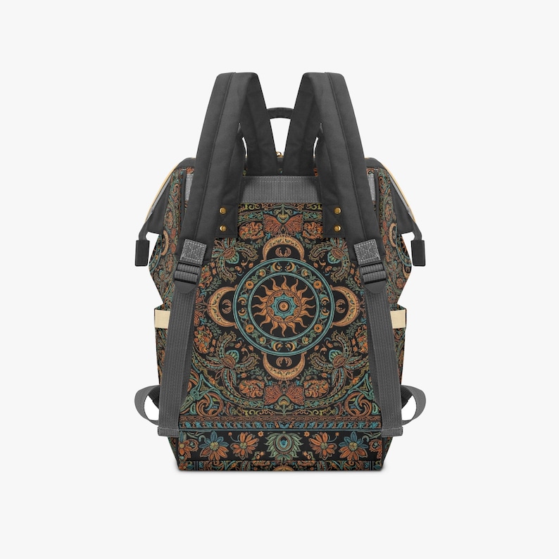 Zaino Dark Academia: Zaino leggero in tela con tasche multiple, borsa per tablet e computer, borsa per libri scolastici, borsa per pannolini immagine 8