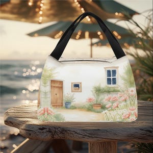 Bolsa de almuerzo portátil, divertida y bonita, con un diseño único y acogedor. Ideal para la playa o un picnic. Un regalo ideal.