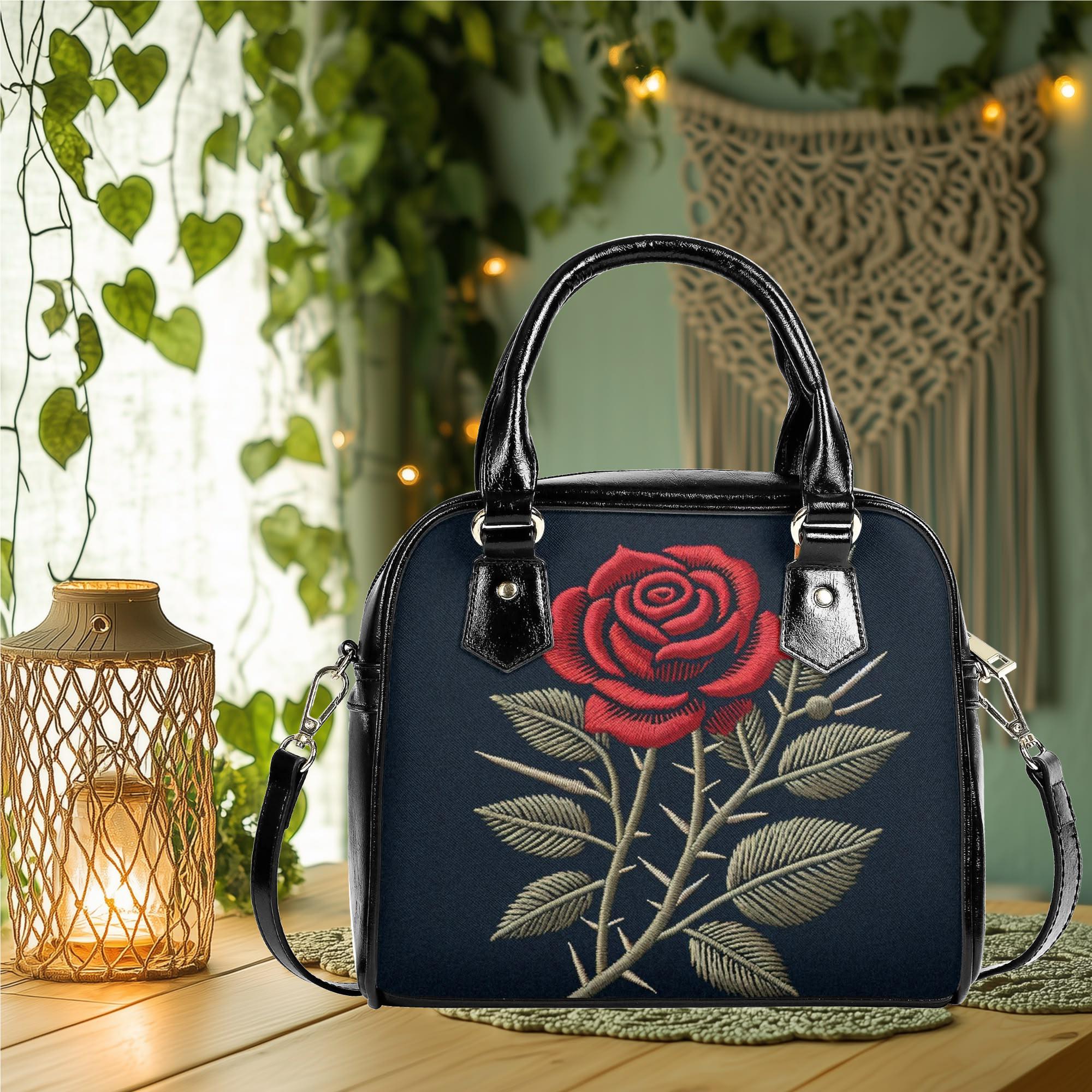 Black Purse With Red Roses - Etsy display picture 1