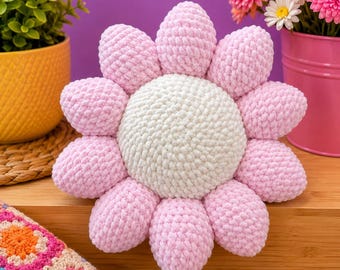 Handgefertigtes Blumen-Kissen