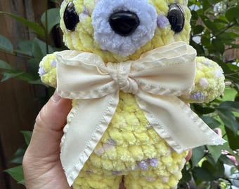 Gelber Schleifen-Teddybär