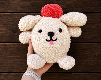 Dicker Hund mit Kürbis