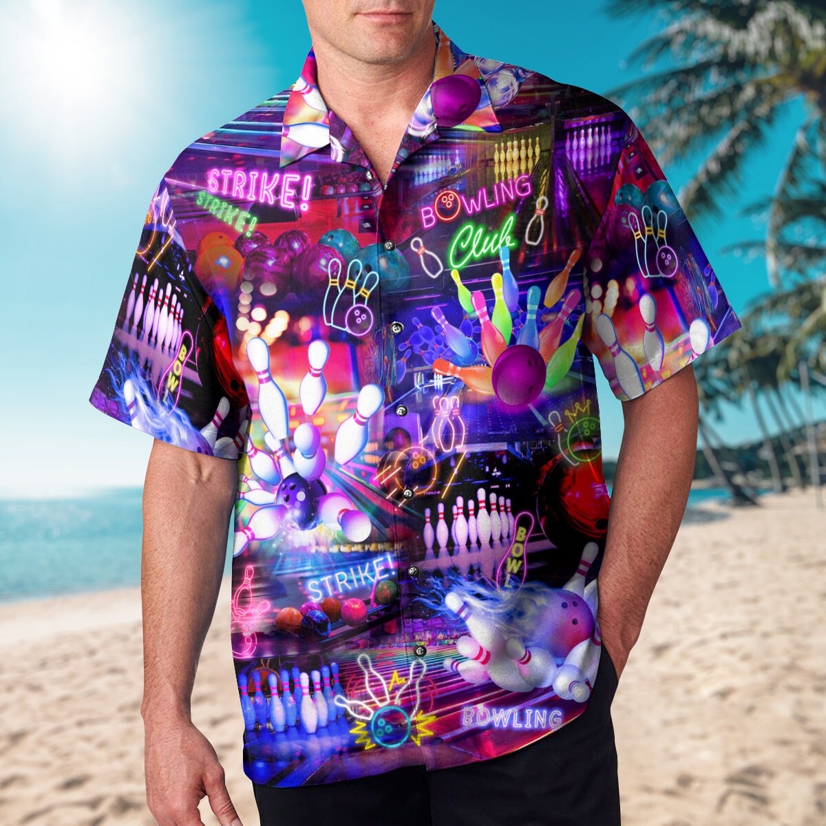 Bowling Shirts Retro, Bowling Shirts Short Sleeve Button Down Men Women