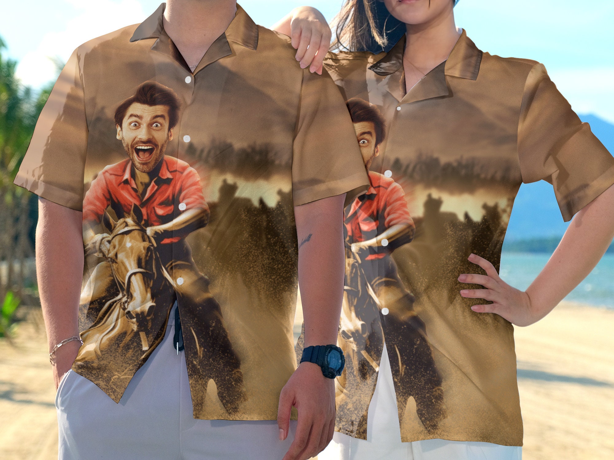 Discover Custom Horse Hawaiian Shirt, Personalized Photo Hawaiian Shirt