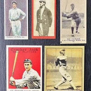 5 card lot shoeless Joe Jackson rookie reprint mint 5 cards