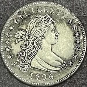3 coin lot super rare 1796 Dollar 90% Silver Hand Made Souvenir Dollar Commemorative Coin Restrike over 25g non magnetic 3 coins