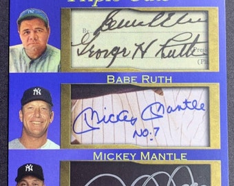Babe Ruth Mickey Mantle Derek Jeter Iconic Ink New York