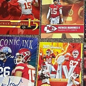 Menge 4 Patrick Mahomes benutzerdefinierte Rookie Fußball 4 Karten viel
