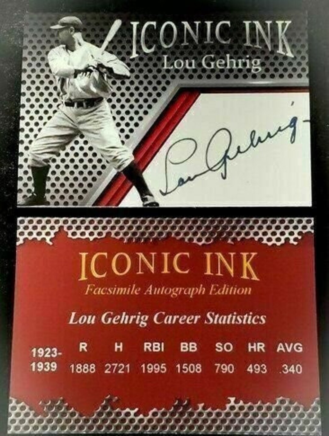 Iconic Ink Autographs 5 Card Lot Lou Gehrig Iconic Ink Facsimile Autograph Mint 5 Cards - Etsy