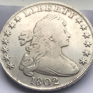 super rare 1802 Dollar 90% Silver Hand Made Souvenir Dollar Commemorative Coin Restrike over 25g non magnetic