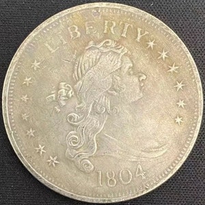 super rare 1804 Dollar 90% Silver Hand Made Souvenir Dollar Commemorative Coin Restrike over 25g non magnetic