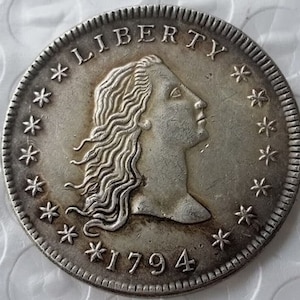 super rare 1794 Dollar 90% Silver Hand Made Souvenir Dollar Commemorative Coin Restrike over 22 g non magnetic