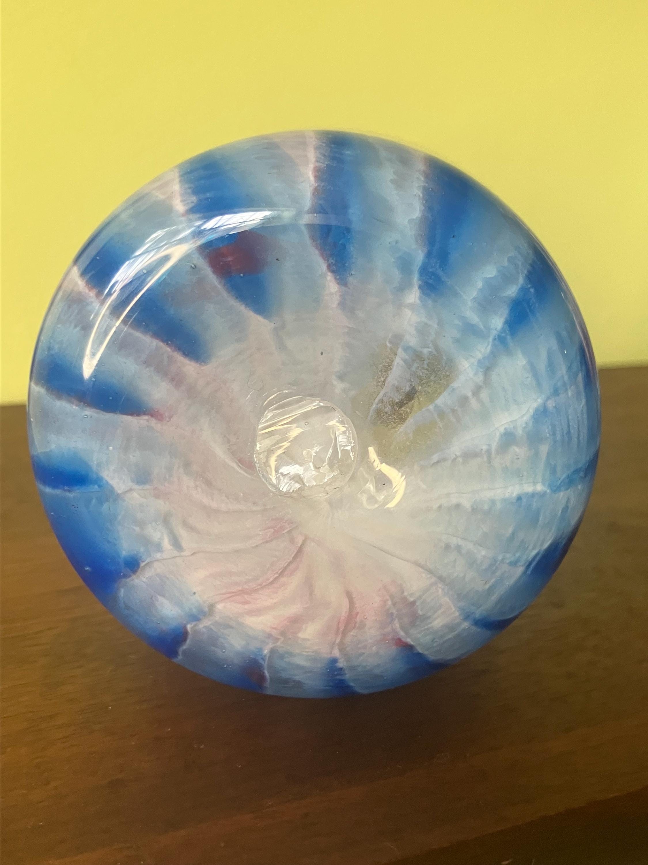 ヴィンテージ 吹きガラス 花瓶 ピンク ブルー ホワイト - Etsy 日本