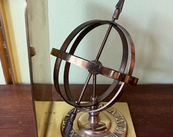 Vintage Brass Sundial Bookend