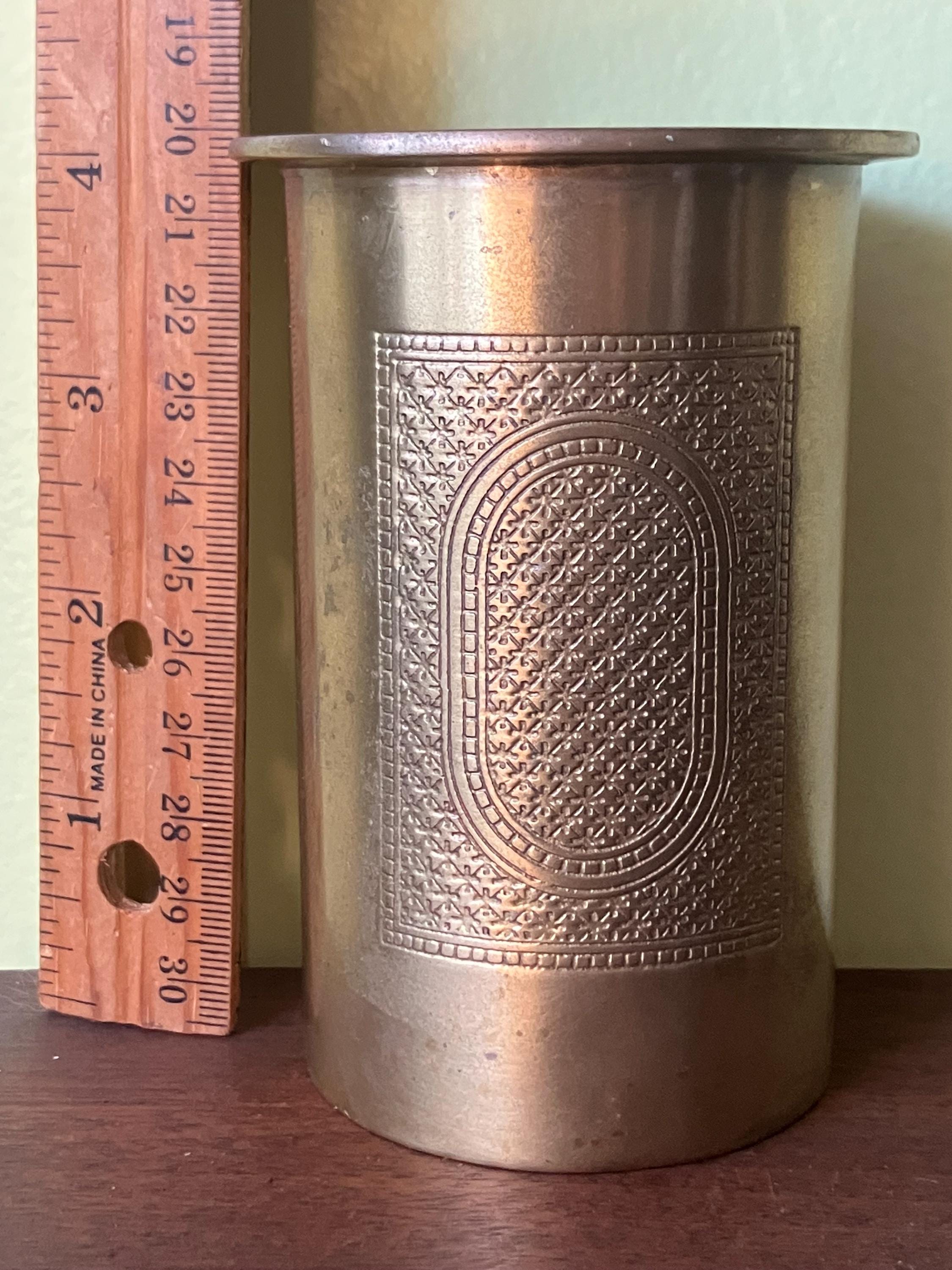 ヴィンテージの真鍮製円筒形容器 - Etsy 日本