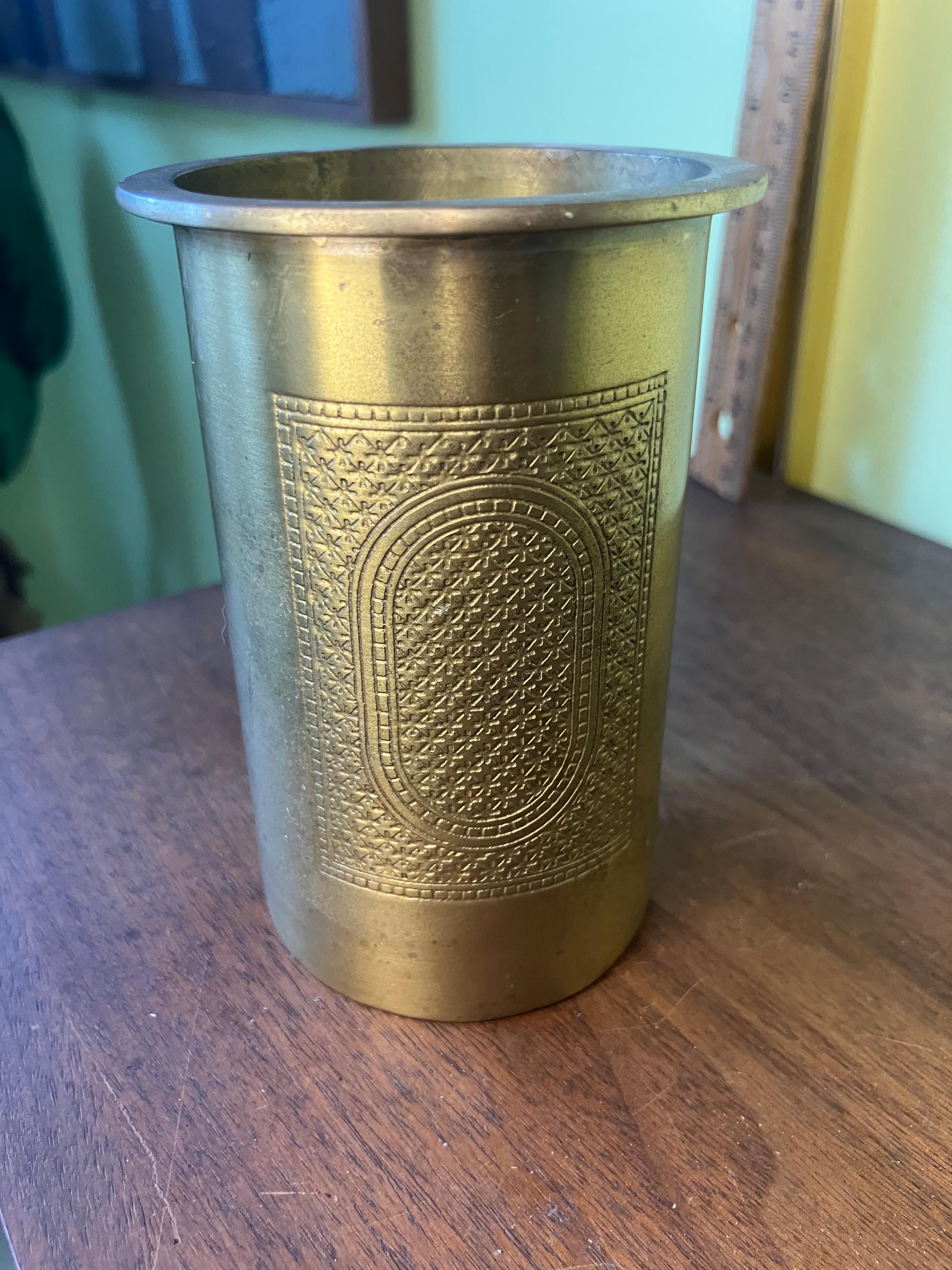ヴィンテージの真鍮製円筒形容器 - Etsy 日本