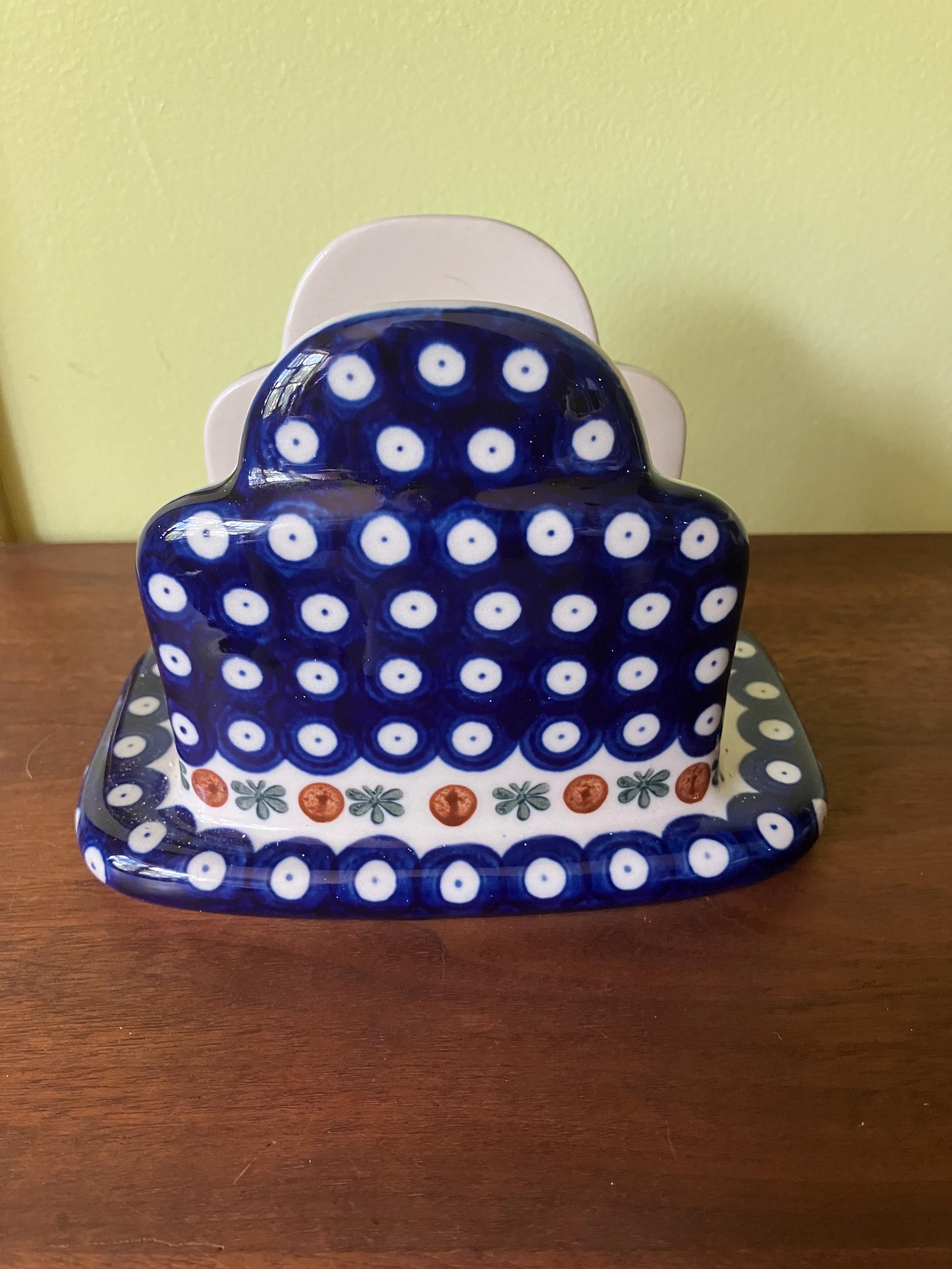 Polish Pottery Napkin Holder