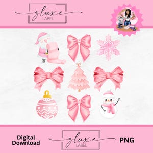 Christmas Bows PNG |  Christmas Coquette PNG | Coquette | Bow PNG | Christmas Digital File