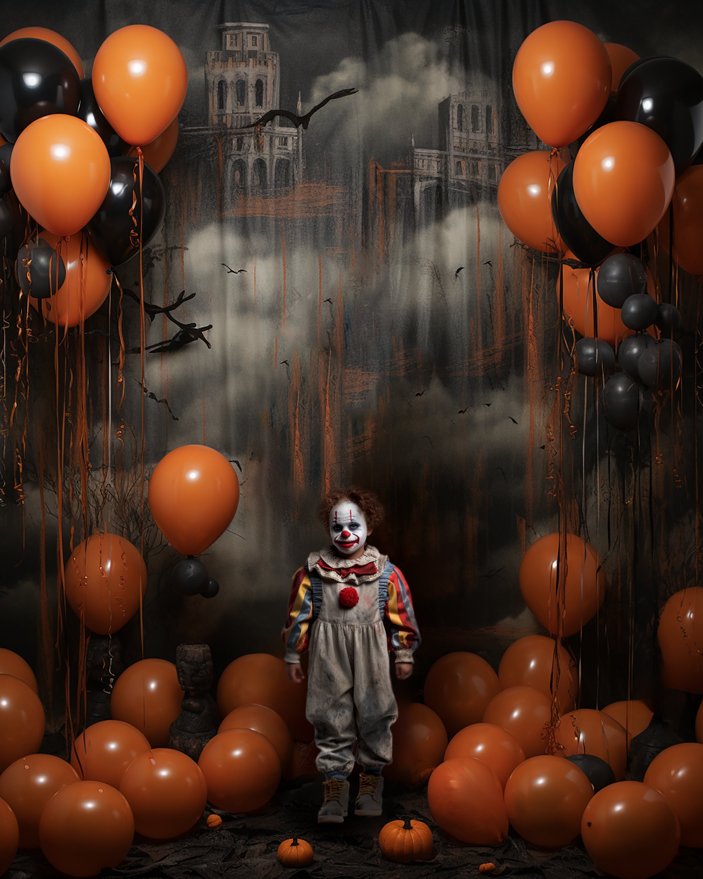 Vivid Halloween Balloon Gift Capture Digital Art Vivid Halloween Balloon Gift Capture Digital Art