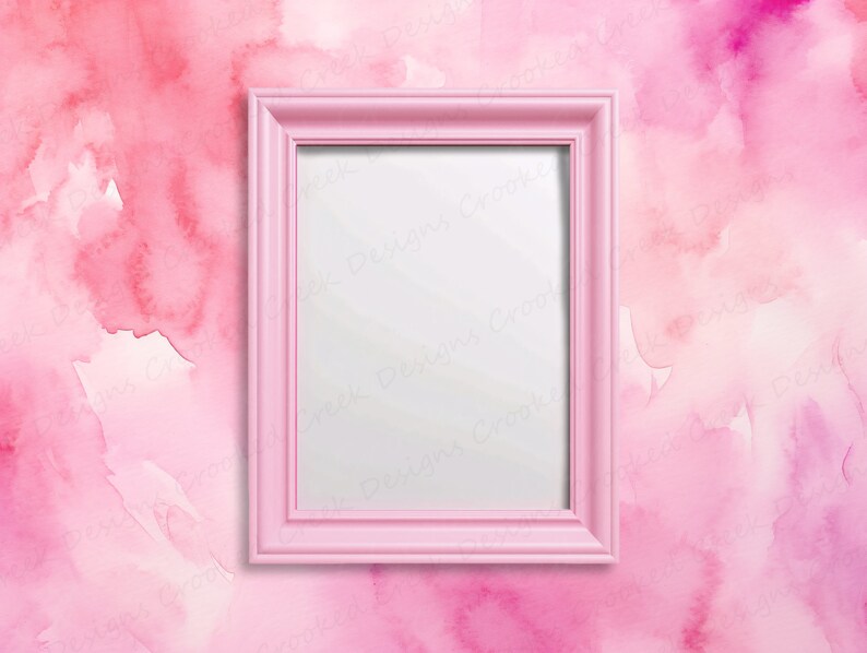 Valentine's Day Pink Picture Frames Mockup Bundle 10 Vertical Frame